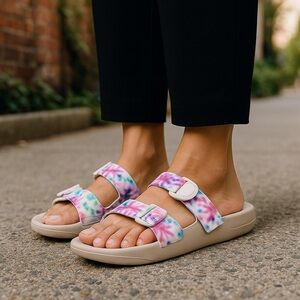 Chaco | Chillos slide sandals - women's light tie-dye various sizes available.